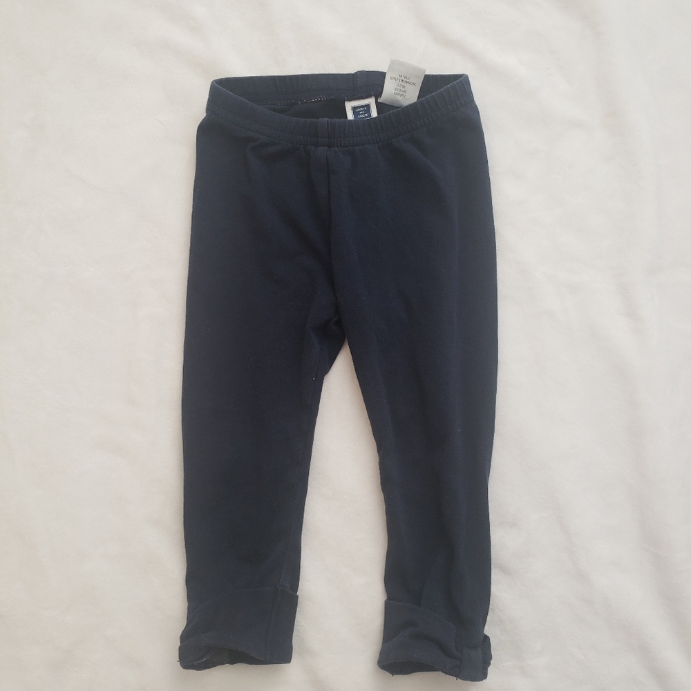 Janie and Jack Navy Bow Ankle Leggings